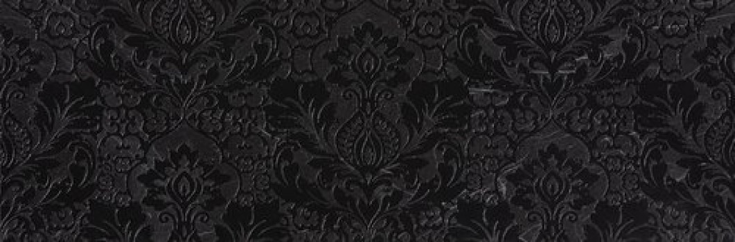 Плитка Fap Ceramiche 92x31 9мм Roma Classic Damasco Nero Reale Inserto Foag черный Плитка Fap Ceramiche 92x31 9мм Roma Classic Damasco Nero Reale Inserto Foag черный