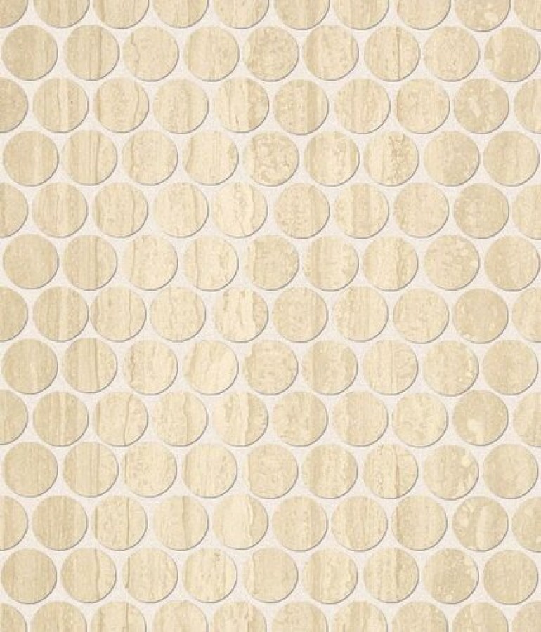 Плитка Fap Ceramiche 33x30 9мм Roma Travertino Round Mosaico Fltt матовая бежевый камень, травертин Плитка Fap Ceramiche 33x30 9мм Roma Travertino Round Mosaico Fltt матовая бежевый камень, травертин