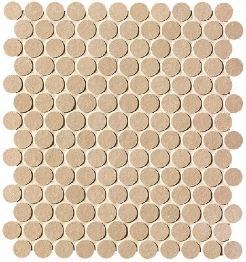 Плитка Fap Ceramiche 33x30 Brezza Gres Round Mosaico Fplt матовая бежевый бетон, цемент, однотонная Плитка Fap Ceramiche 33x30 Brezza Gres Round Mosaico Fplt матовая бежевый бетон, цемент, однотонная