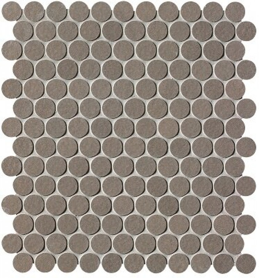 Плитка Fap Ceramiche 33x30 Sciara Gres Round Mosaico Fplx матовая серый бетон, цемент, однотонная Плитка Fap Ceramiche 33x30 Sciara Gres Round Mosaico Fplx матовая серый бетон, цемент, однотонная