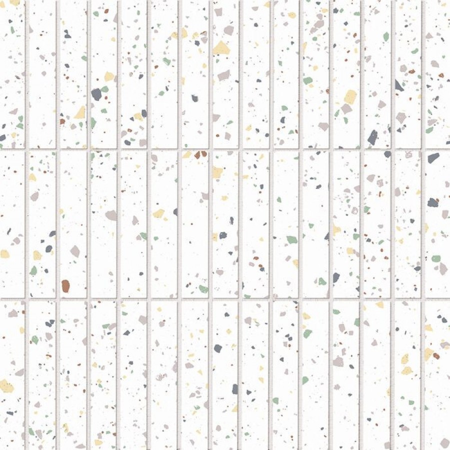 Плитка Fap Ceramiche 31x31 True Color Drop White Tratti Mosaico Ftlp матовая белый, мультиколор терраццо, с рисунком Плитка Fap Ceramiche 31x31 True Color Drop White Tratti Mosaico Ftlp матовая белый, мультиколор терраццо, с рисунком