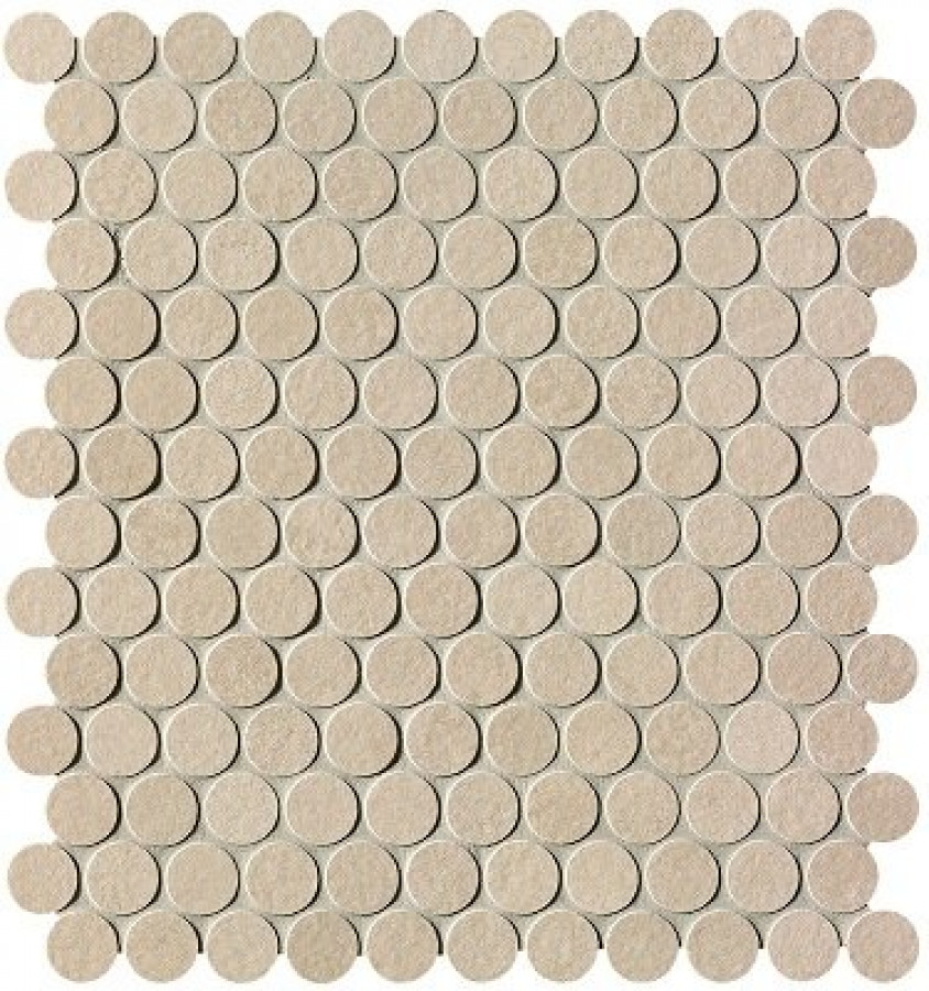 Плитка Fap Ceramiche Sabbia Gres Round Mosaico Fplv 33x30 матовая бежевый бетон, цемент, однотонная Плитка Fap Ceramiche Sabbia Gres Round Mosaico Fplv 33x30 матовая бежевый бетон, цемент, однотонная