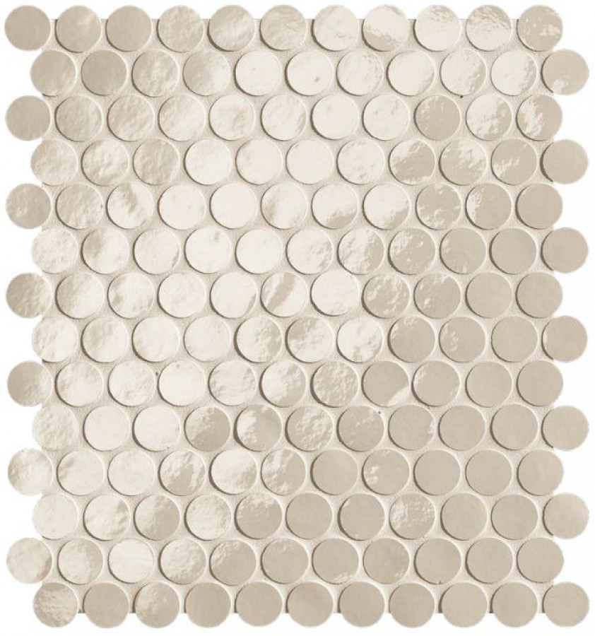 Плитка Fap Ceramiche Glim Avorio Round Mosaico Brillante Frof 33x30 глянцевая бежевый однотонная Плитка Fap Ceramiche Glim Avorio Round Mosaico Brillante Frof 33x30 глянцевая бежевый однотонная