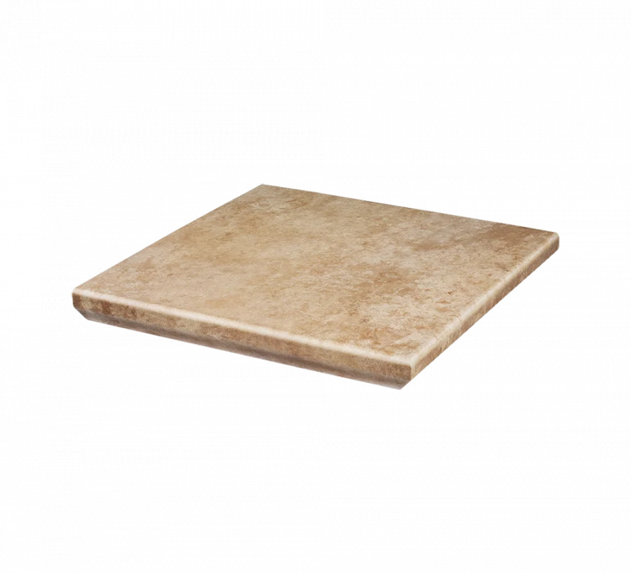 Угловая клинкерная ступень с капиносом Paradyz Ilario Beige 330x330x11 Угловая клинкерная ступень с капиносом Paradyz Ilario Beige 330x330x11