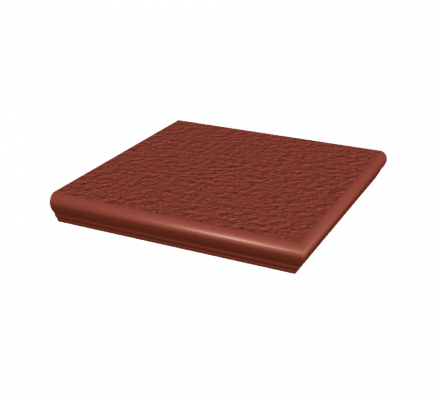 Угловая клинкерная ступень с капиносом Paradyz Natural Rosa Duro 330x330x11 Угловая клинкерная ступень с капиносом Paradyz Natural Rosa Duro 330x330x11