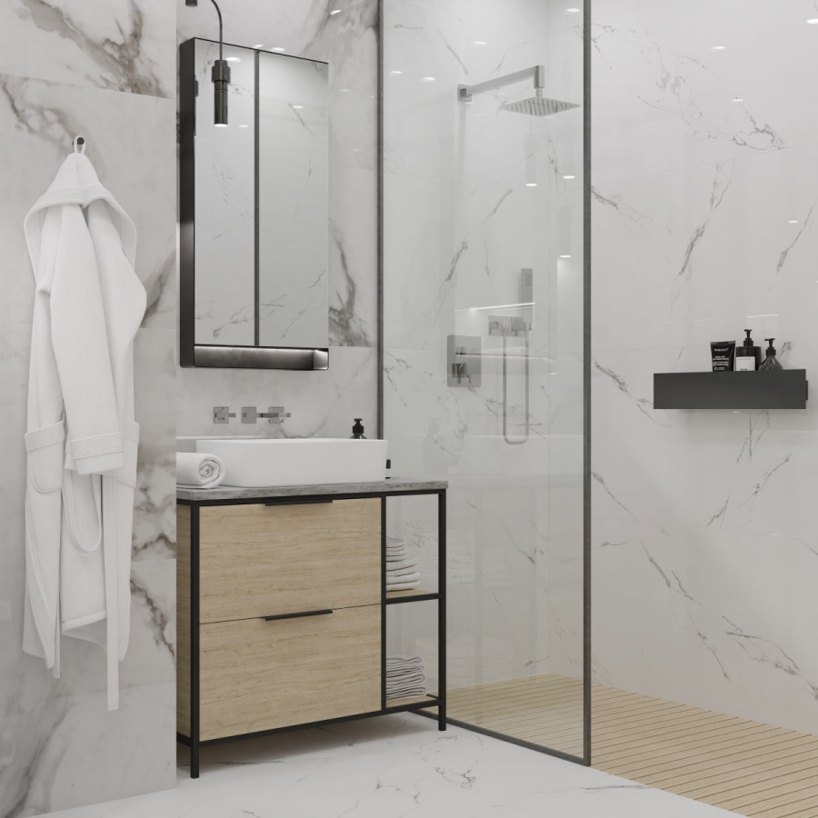 Керамогранит 60x60 Carrara Marmo R_PR1004 мрамор белый полированная 9мм Royce Керамогранит 60x60 Carrara Marmo R_PR1004 мрамор белый полированная 9мм Royce