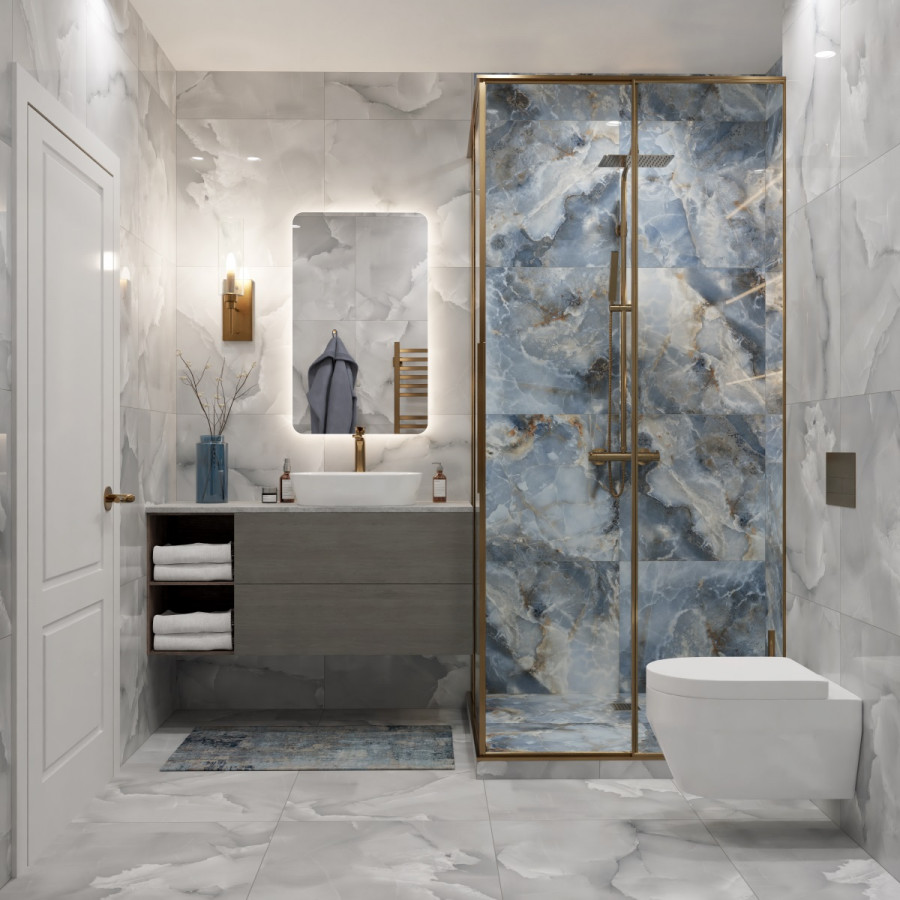 Керамогранит 60x60 Persian Blue R_PR1015 мрамор серый полированная 9мм Royce Керамогранит 60x60 Persian Blue R_PR1015 мрамор серый полированная 9мм Royce