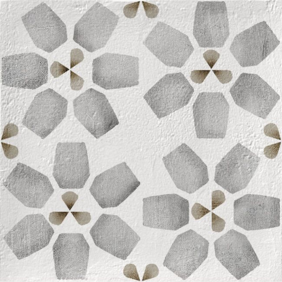 Плитка Harmony 12x12 Dakar Palm 37717 матовая белый, серый, мультиколор краска, штукатурка, с рисунком Плитка Harmony 12x12 Dakar Palm 37717 матовая белый, серый, мультиколор краска, штукатурка, с рисунком