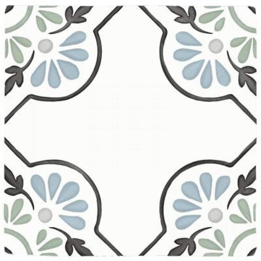 Плитка Harmony 12x12 Tanger Blue Petals 31079 матовая белый краска, штукатурка, с рисунком Плитка Harmony 12x12 Tanger Blue Petals 31079 матовая белый краска, штукатурка, с рисунком