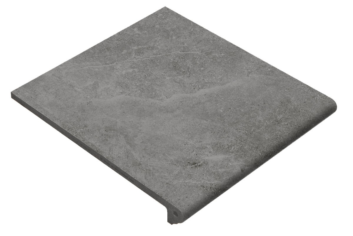 Клинкер Gres Aragon Peldaño Redondo 30 Petra Antracita Ant. матовая темно-серый камень 33x30 Клинкер Gres Aragon Peldaño Redondo 30 Petra Antracita Ant. матовая темно-серый камень 33x30