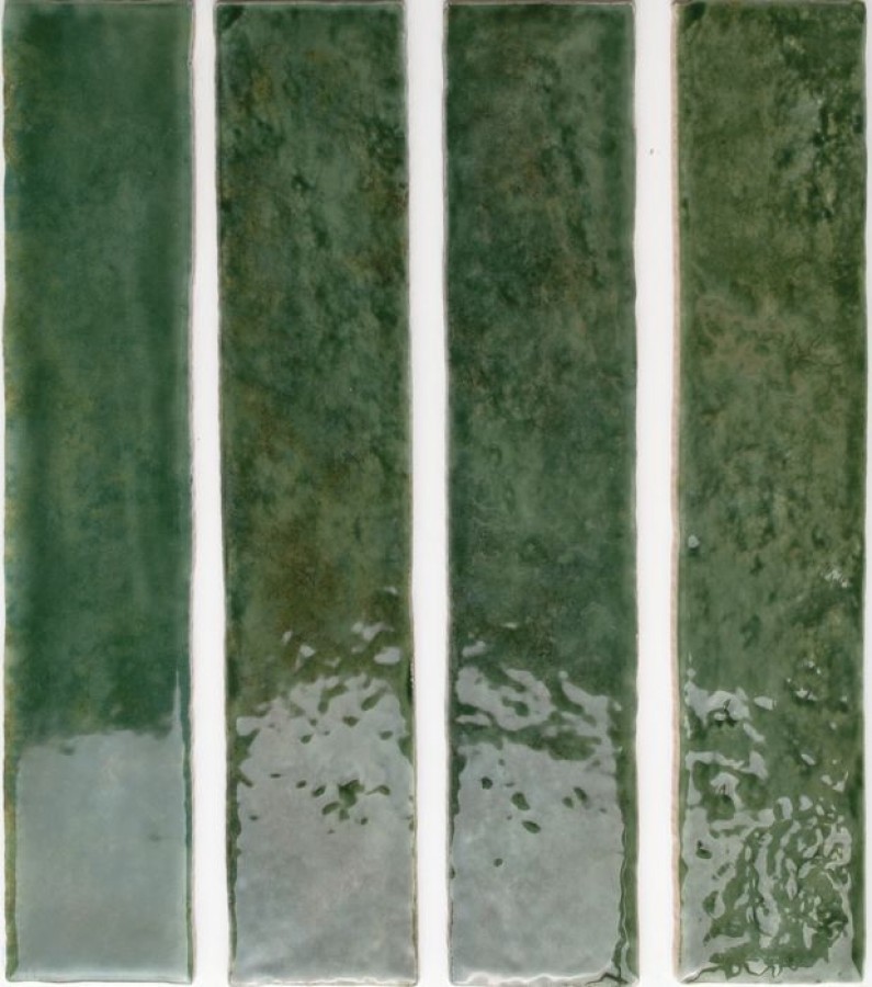 Плитка Wow Potters Forest 133173 25x5 9мм глянцевая зеленый краска, штукатурка Плитка Wow Potters Forest 133173 25x5 9мм глянцевая зеленый краска, штукатурка