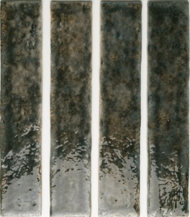 Плитка Wow Potters Umber 133178 25x5 9мм глянцевая черный краска, штукатурка Плитка Wow Potters Umber 133178 25x5 9мм глянцевая черный краска, штукатурка