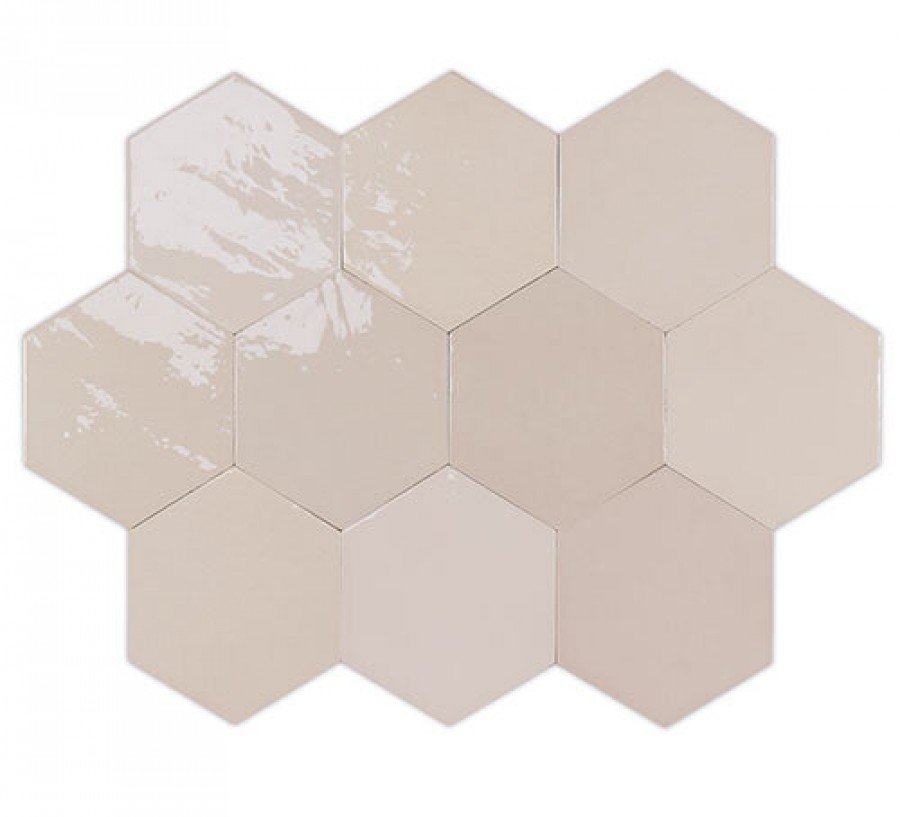 Плитка Wow 12x11 11мм Zellige Hexa Nude 122080 глянцевая бежевый краска, штукатурка, однотонная Плитка Wow 12x11 11мм Zellige Hexa Nude 122080 глянцевая бежевый краска, штукатурка, однотонная