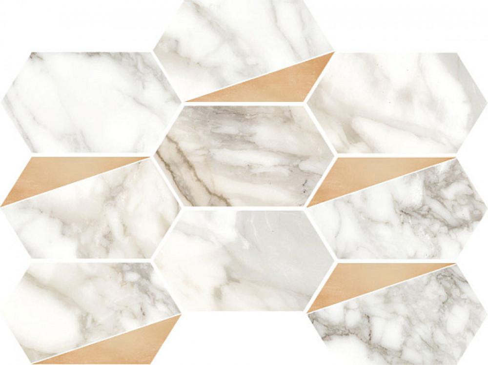 Мозаика Vallelunga 35x26 Luce Grey Decoro Esagona Rame Satin 6001280 Мозаика Vallelunga 35x26 Luce Grey Decoro Esagona Rame Satin 6001280