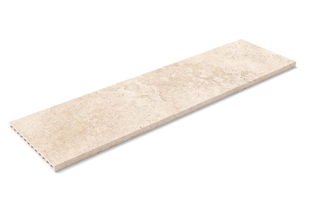 Ступень керамогранитная Kerastep 120x33 Crosscut 1016 Полная/Peldano Completo R11 Anti-Slip матовая слоновая кость 24мм Ступень керамогранитная Kerastep 120x33 Crosscut 1016 Полная/Peldano Completo R11 Anti-Slip матовая слоновая кость 24мм