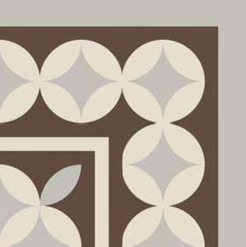 Плитка декор Etruria Design 20x20 Vintage Pattern 7: Bordura Angolo Bicolore (Moro decoro Bianco VN7BA20X20-2-558-000 Плитка декор Etruria Design 20x20 Vintage Pattern 7: Bordura Angolo Bicolore (Moro decoro Bianco VN7BA20X20-2-558-000