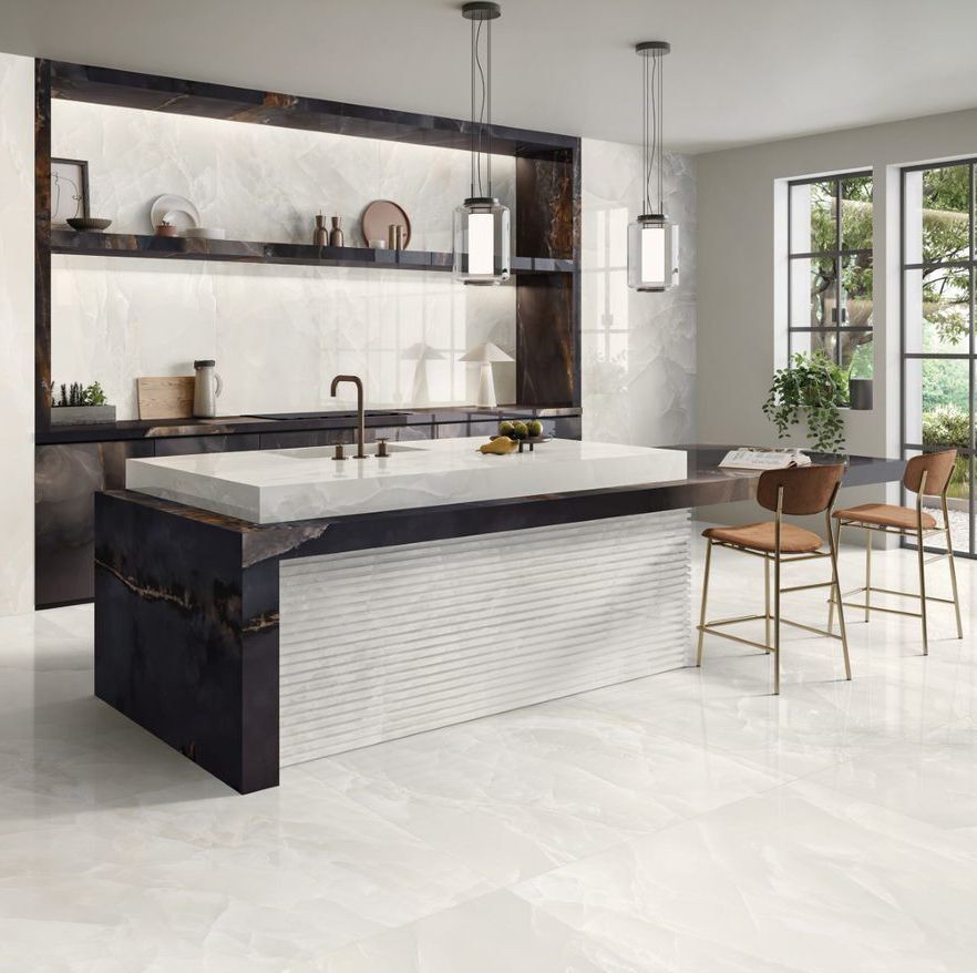 Керамогранит 278x120 Ivory Lappato Tele Di Marmo Onix лаппатированная белый оникс 6.5мм Emil Ceramica Керамогранит 278x120 Ivory Lappato Tele Di Marmo Onix лаппатированная белый оникс 6.5мм Emil Ceramica