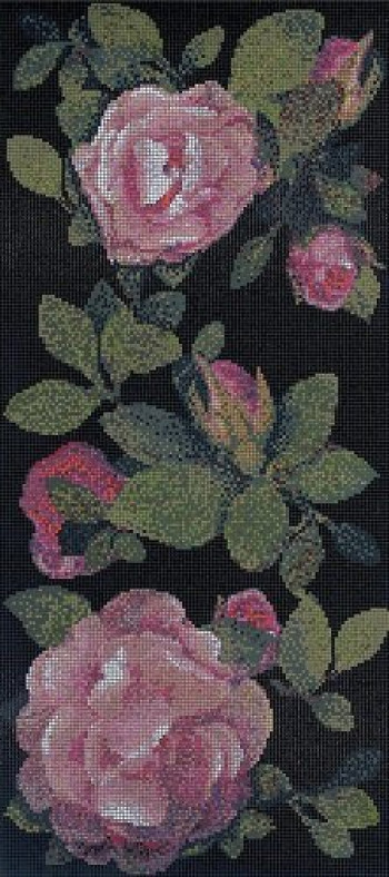 Плитка Bisazza Springrose Nero A 06001318Vl 291x129 4мм Плитка Bisazza Springrose Nero A 06001318Vl 291x129 4мм