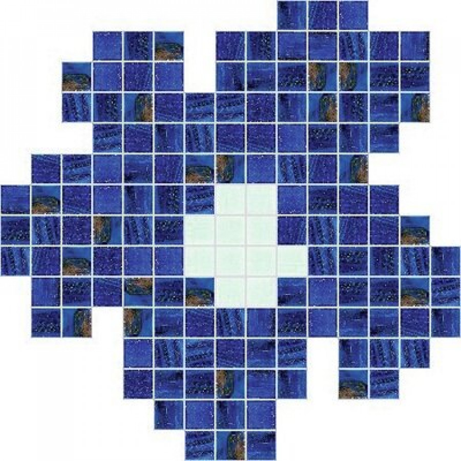 Плитка Bisazza Fiore Blu Piccolo 322 06001209Vl 32x32 4мм Плитка Bisazza Fiore Blu Piccolo 322 06001209Vl 32x32 4мм