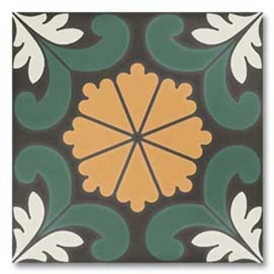 Плитка DNA Tiles Sync Flower Green 125635 матовая черный с рисунком 15x15 9мм Плитка DNA Tiles Sync Flower Green 125635 матовая черный с рисунком 15x15 9мм