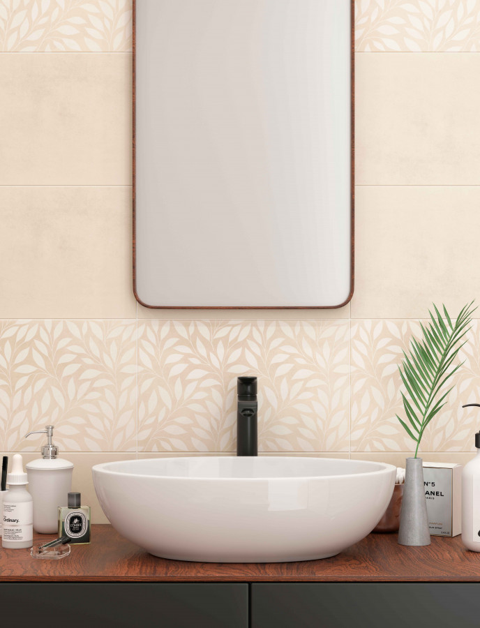 Плитка Lei cremo бежевый 40x25 8мм матовая Creto Плитка Lei cremo бежевый 40x25 8мм матовая Creto