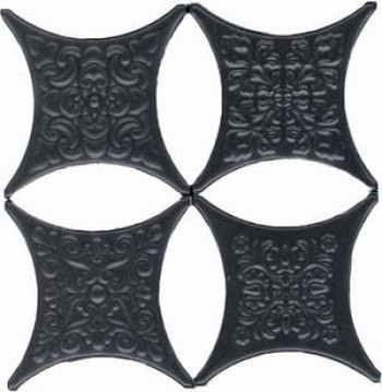 Керамическая вставка HSP000002 Estrella Set Core Negro 7x7 для пола матовая Hispania Керамическая вставка HSP000002 Estrella Set Core Negro 7x7 для пола матовая Hispania