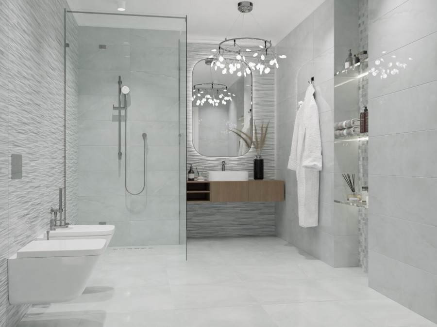 Керамогранит 90x30 Amore Silver DG09-01 серый глянцевая 9мм Primavera Керамогранит 90x30 Amore Silver DG09-01 серый глянцевая 9мм Primavera
