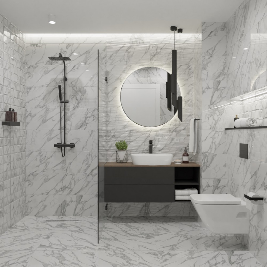 Керамогранит 90x30 Omnia White DG03-03 серый глянцевая 9мм Primavera Керамогранит 90x30 Omnia White DG03-03 серый глянцевая 9мм Primavera