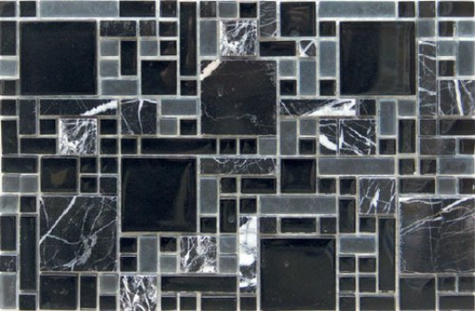 Мозаика Irida Elite Black Стекло Камень Керамика 30x30 8мм Мозаика Irida Elite Black Стекло Камень Керамика 30x30 8мм