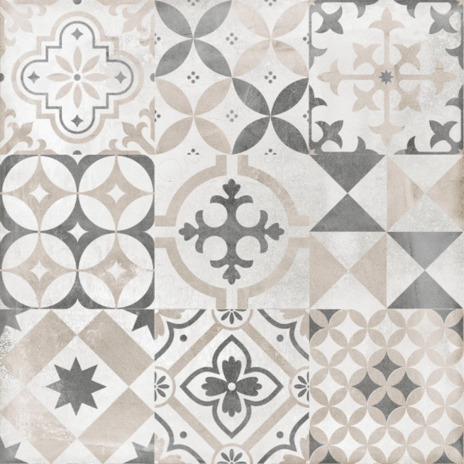 Керамогранит LB-Ceramics 45x45 Цемент Стайл многоцветный ОРНАМЕНТ 7246-0005 матовая серый Керамогранит LB-Ceramics 45x45 Цемент Стайл многоцветный ОРНАМЕНТ 7246-0005 матовая серый