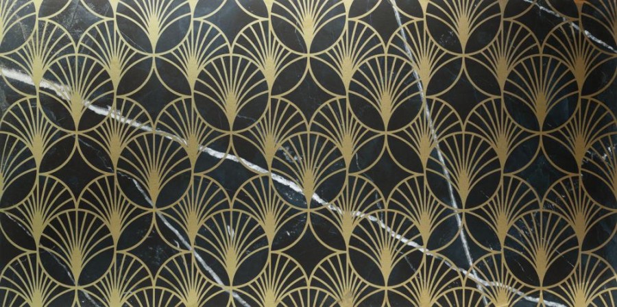 Керамогранит Dune Black & Light Calacatta Tiara полированная геометрия черный 120x60 Керамогранит Dune Black & Light Calacatta Tiara полированная геометрия черный 120x60