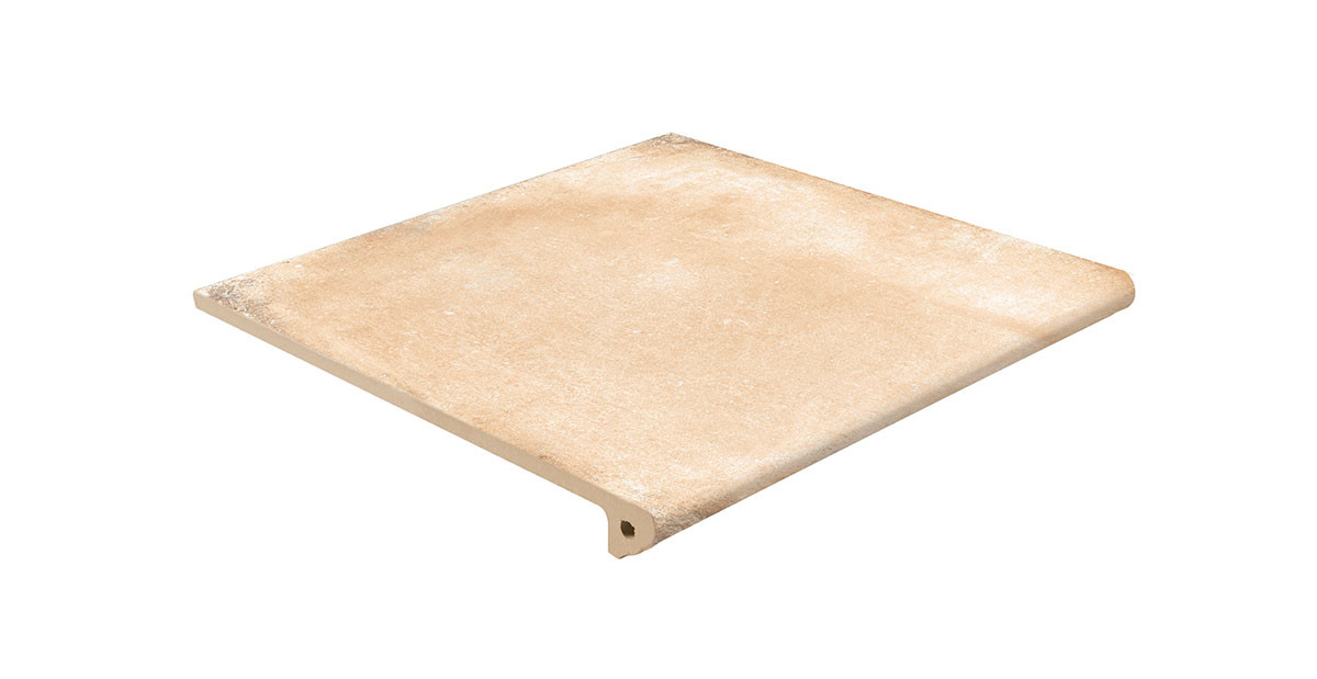 Ступень клинкерная Exagres 33x33 Alhamar Paja 921 Флорентийская/Peldano Fiorentino R9 противоскользящая бежевый 12мм Ступень клинкерная Exagres 33x33 Alhamar Paja 921 Флорентийская/Peldano Fiorentino R9 противоскользящая бежевый 12мм