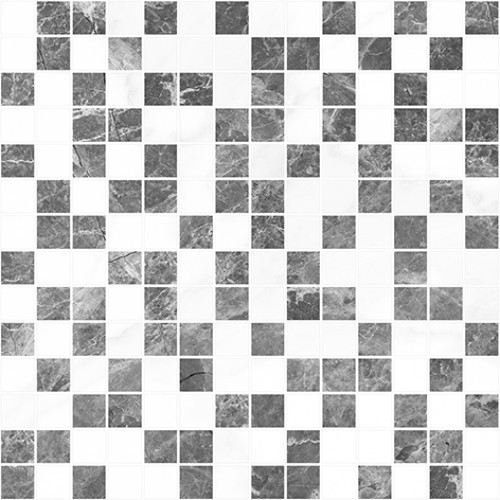 Плитка Crystal Мозаика серый+белый 30х30