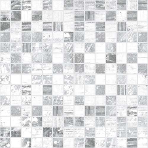 Плитка Extra Мозаика серый+белый 30х30