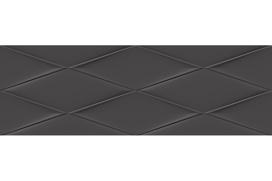 Плитка Vegas настенная рельеф черный (VGU232) 25x75