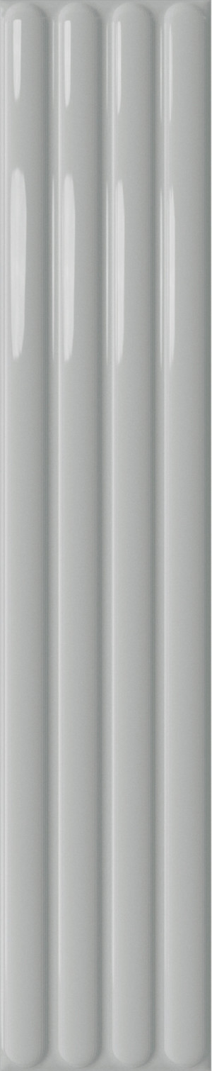 Настенная плитка рельефная 54x11 Plinto Out Grey Gloss глянцевая серый Dna Настенная плитка рельефная 54x11 Plinto Out Grey Gloss глянцевая серый Dna