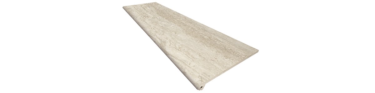 Плитка Exagres ступень фронтальная 120x33 Marbles C 1 Fior Travertino матовая Плитка Exagres ступень фронтальная 120x33 Marbles C 1 Fior Travertino матовая