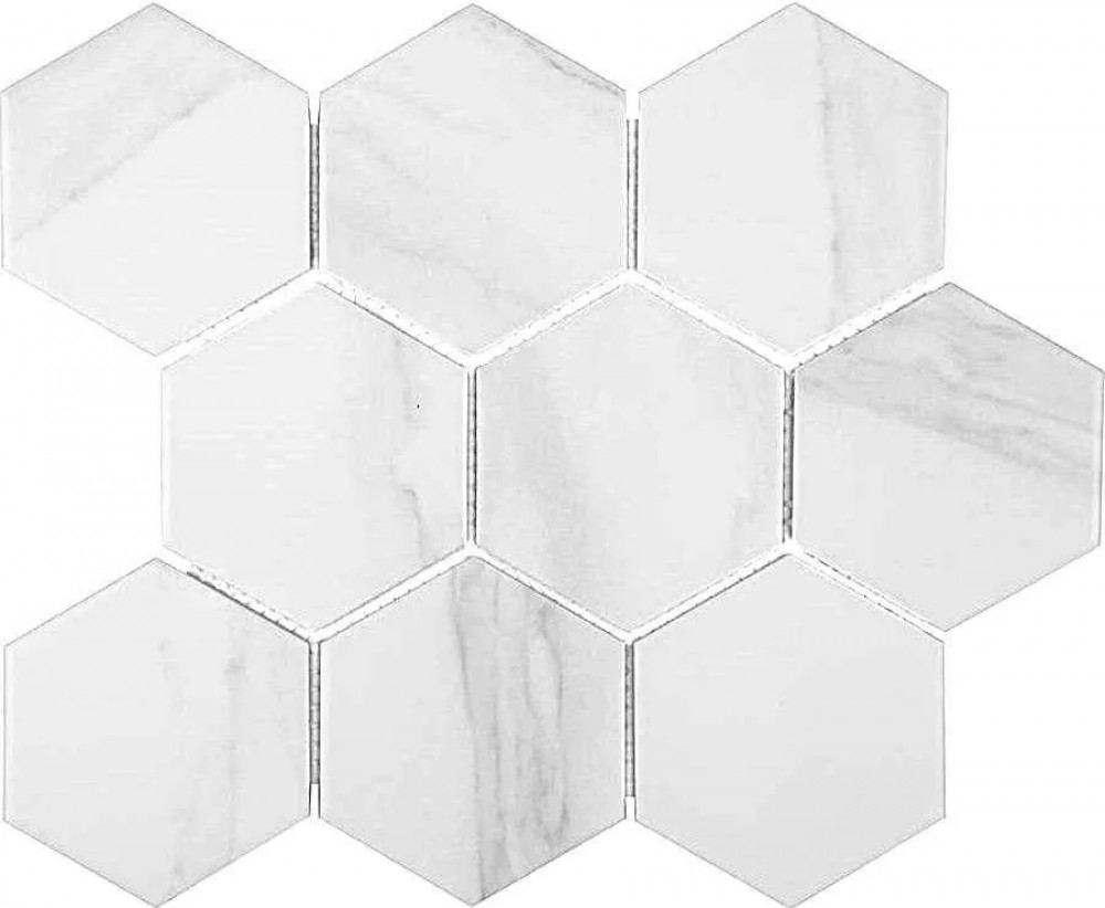Мозаика Porcelain Hexagon Carrara 95 25.6x29.55 Философия Мозаики Мозаика Porcelain Hexagon Carrara 95 25.6x29.55 Философия Мозаики