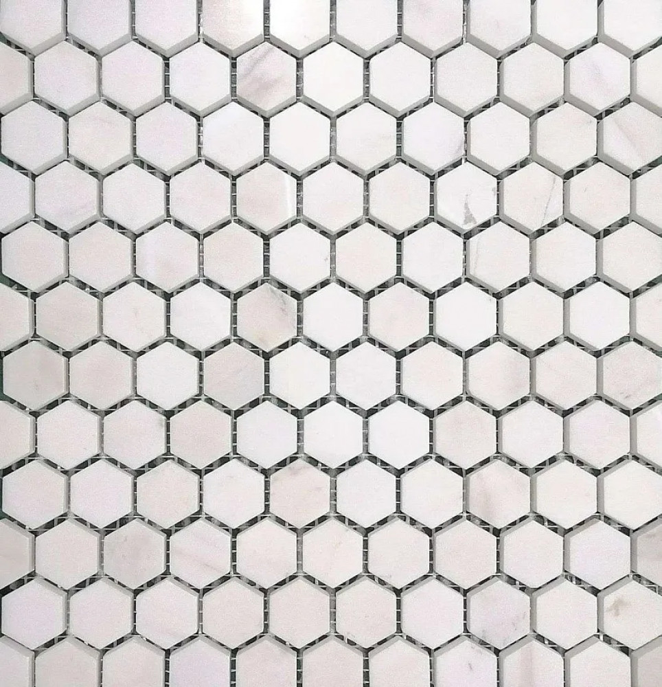 Мозаика Hexagon White Dolomite 25 28x29.5 Философия Мозаики Мозаика Hexagon White Dolomite 25 28x29.5 Философия Мозаики
