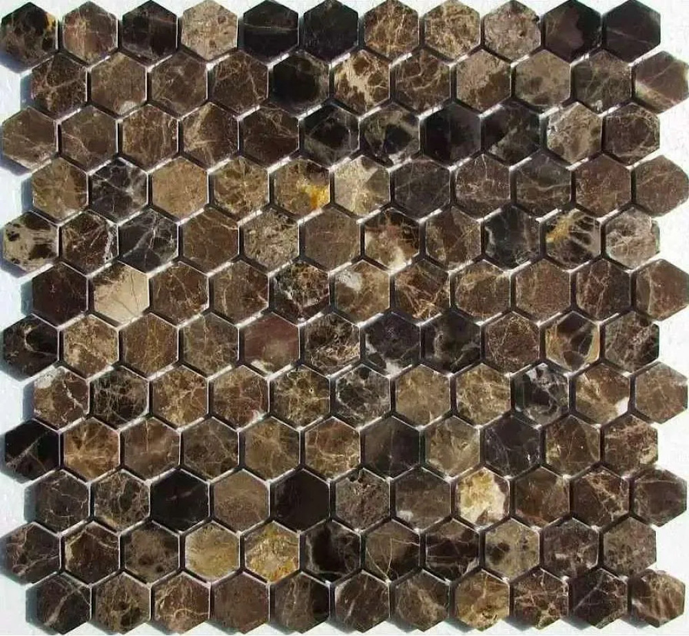 Мозаика Hexagon Emperador Dark 25 28x29.5 Философия Мозаики Мозаика Hexagon Emperador Dark 25 28x29.5 Философия Мозаики