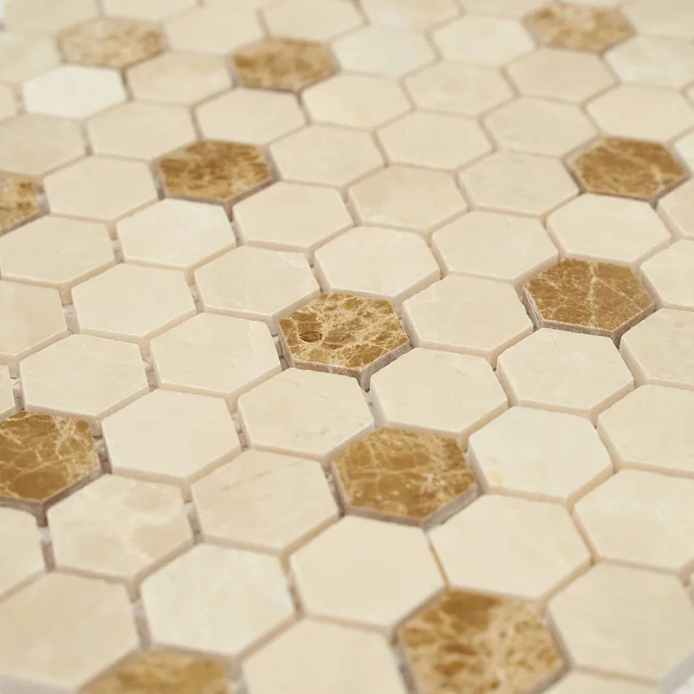 Мозаика Hexagon Cream 25 28x29.5 Философия Мозаики Мозаика Hexagon Cream 25 28x29.5 Философия Мозаики