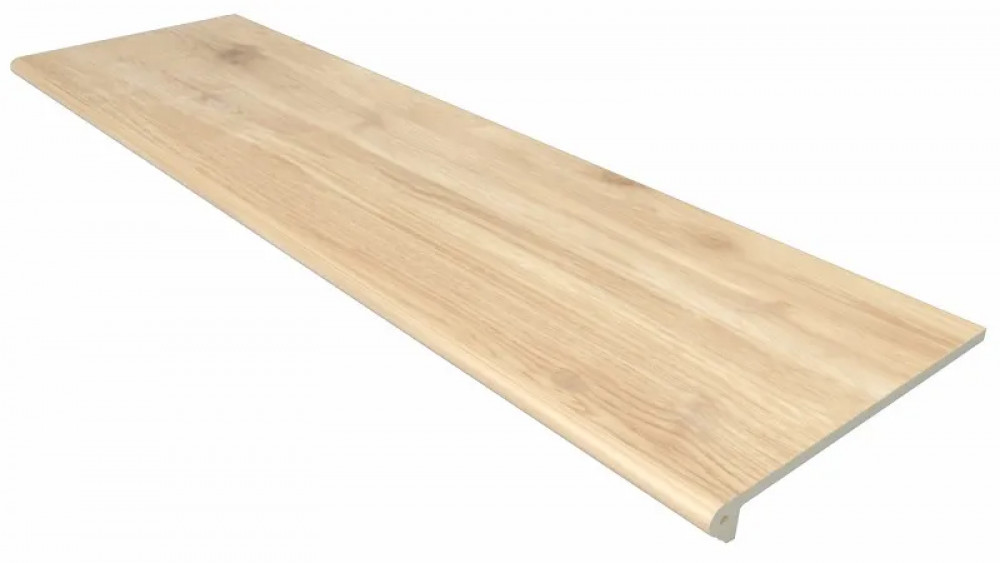 Ступень фронтальная Rodeno Peldano Redondo Roble Liso 33x120 Gres de Aragon Ступень фронтальная Rodeno Peldano Redondo Roble Liso 33x120 Gres de Aragon