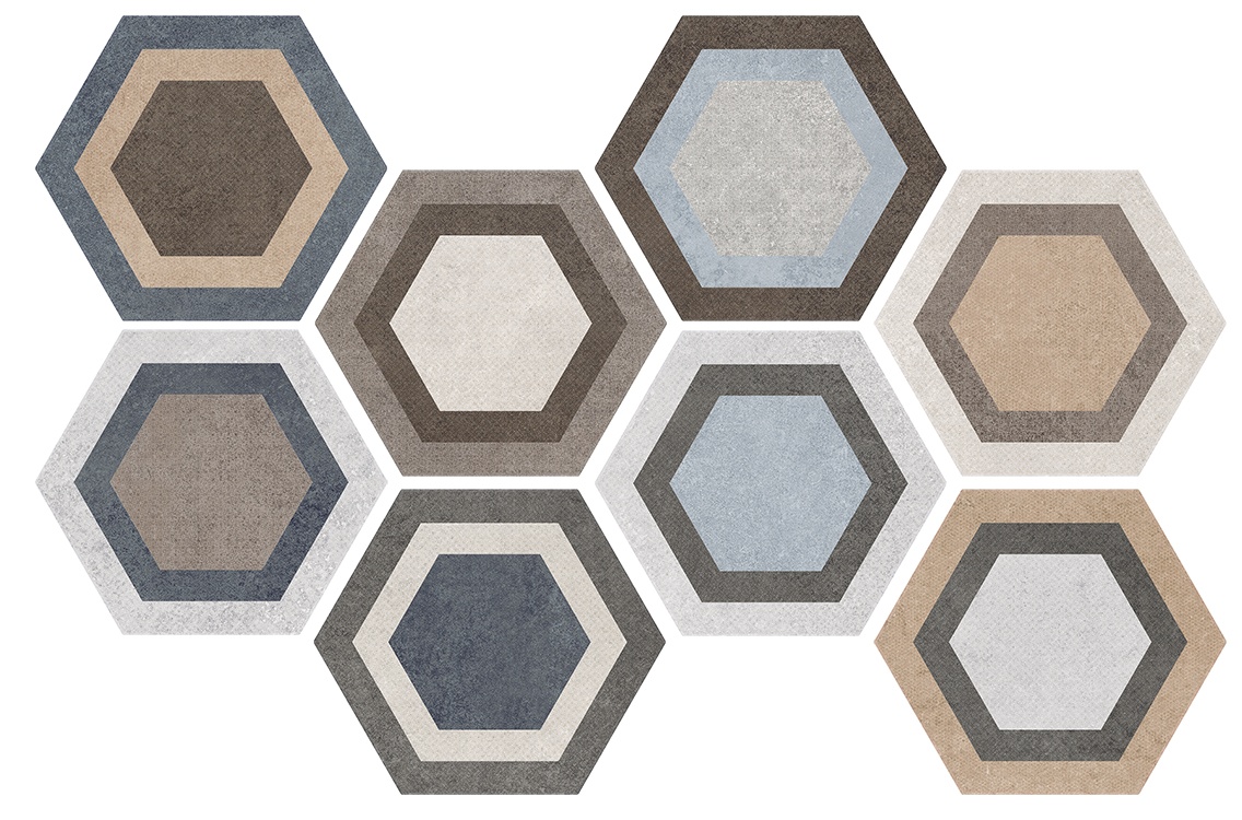 Плитка Керамогранит 23.2x26.7 ITT Ceramic Tripoli Hexa универсальная (напольная и настенная)