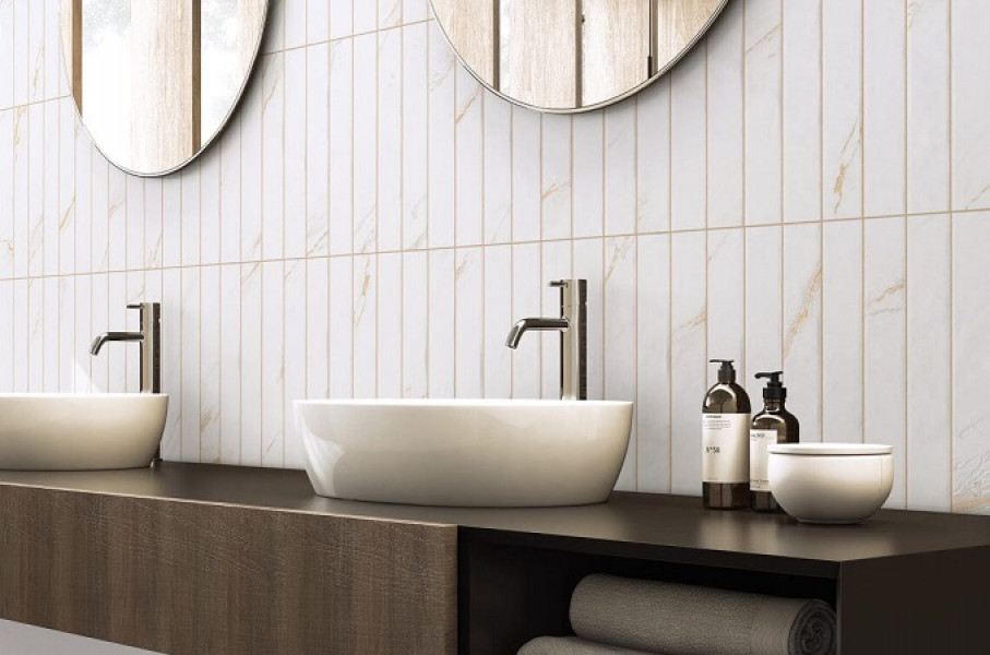 Плитка 35x35 Brick Golden матовая белый La Platera Плитка 35x35 Brick Golden матовая белый La Platera