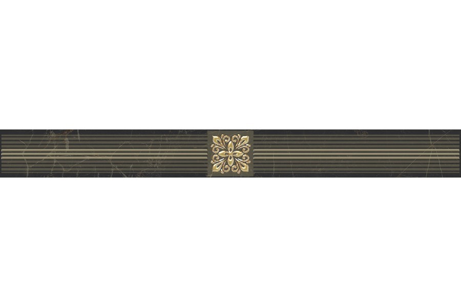 Плитка Royal Бордюр чёрный 6,3х60