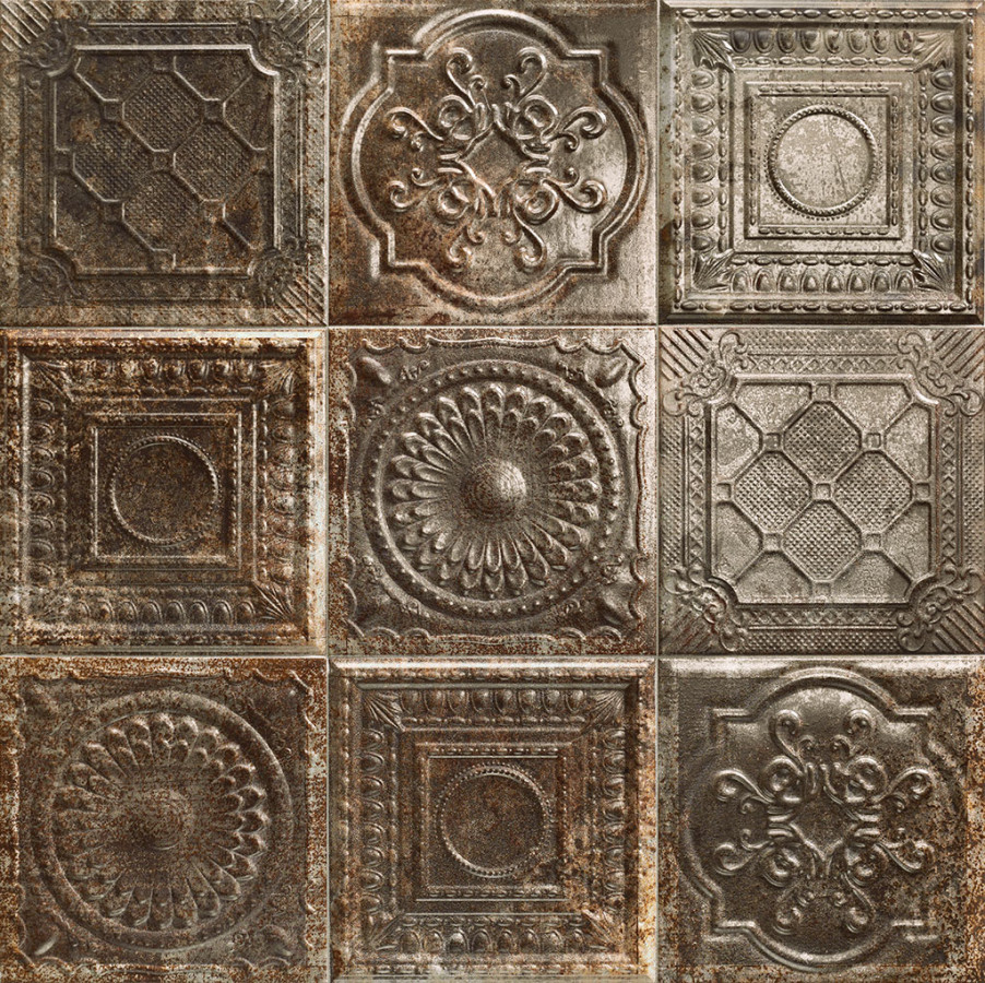 Настенная плитка рельефная 20x20 Rusty Nero матовая коричневый Mainzu Настенная плитка рельефная 20x20 Rusty Nero матовая коричневый Mainzu