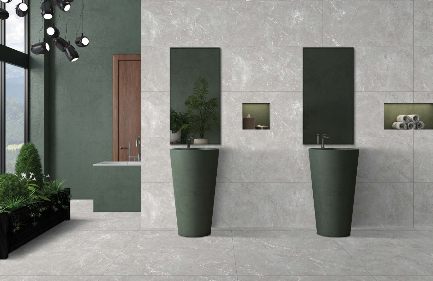 Плитка настенная 120x60 Chic Grey Digi Matt Carving Realistik Плитка настенная 120x60 Chic Grey Digi Matt Carving Realistik