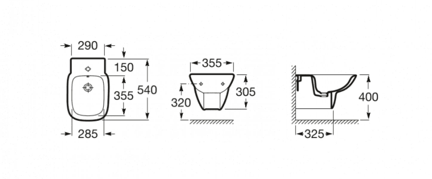 Плитка 54x36 Биде Подвесной Debba 7.3559.9.500.0 белый Roca Плитка 54x36 Биде Подвесной Debba 7.3559.9.500.0 белый Roca