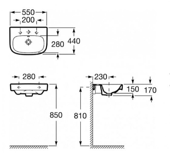 Плитка 55x48 Раковина Debba 55 7.3279.9.500.Y белый Roca Плитка 55x48 Раковина Debba 55 7.3279.9.500.Y белый Roca