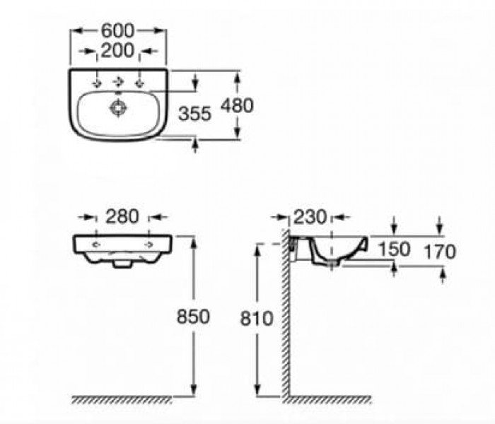 Плитка 60x48 Раковина Debba 60 7.3279.9.400.Y белый Roca Плитка 60x48 Раковина Debba 60 7.3279.9.400.Y белый Roca